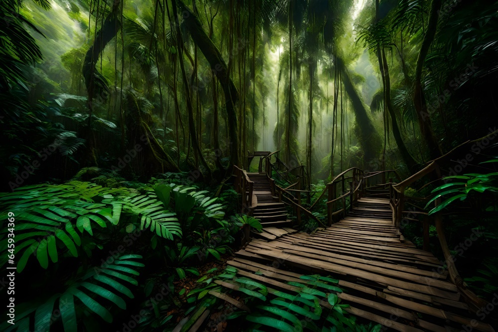 Beautiful rain forest at ang ka nature trail  