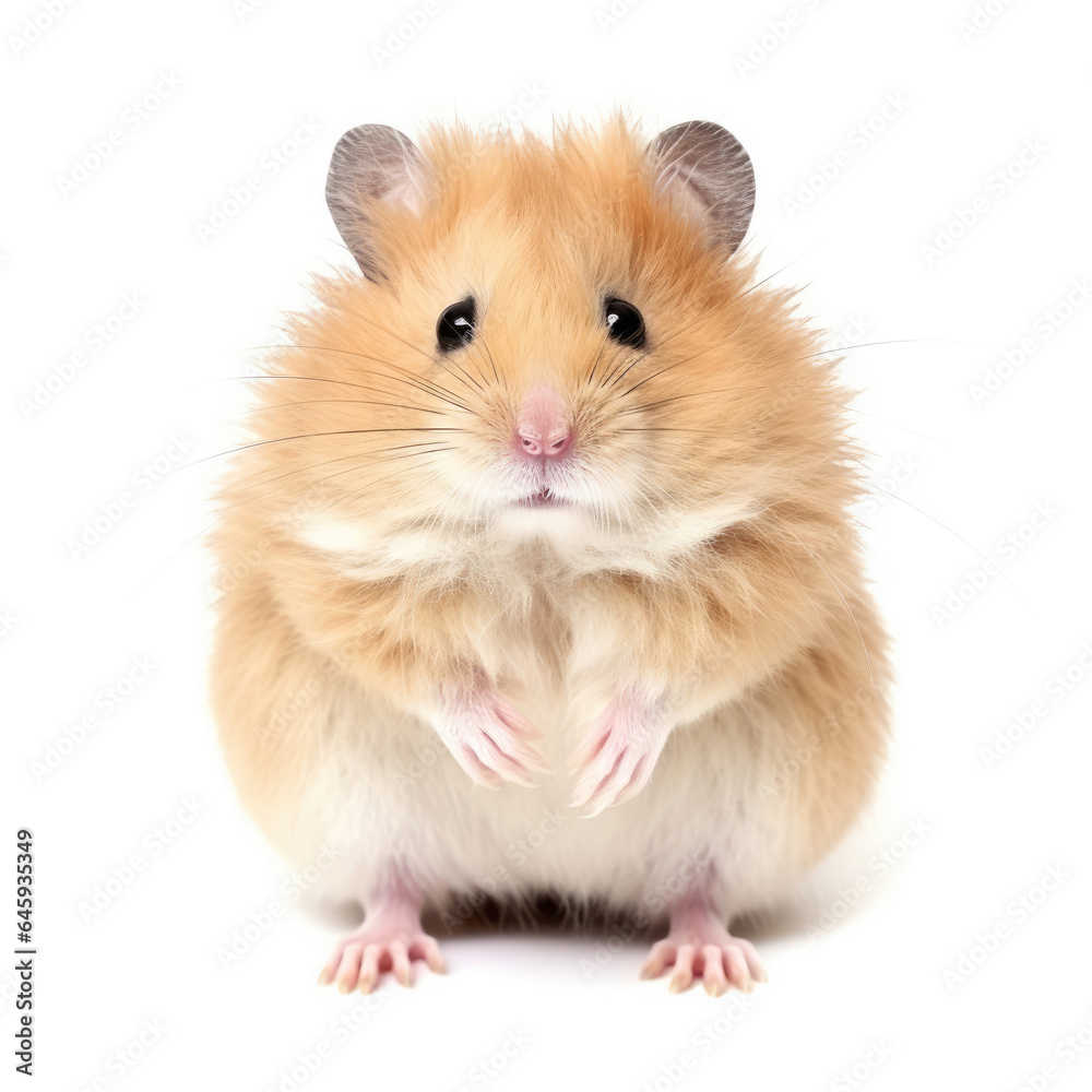 hamster on white background