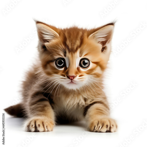 british kitten isolated on white