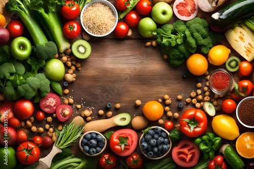 Healthy food background 