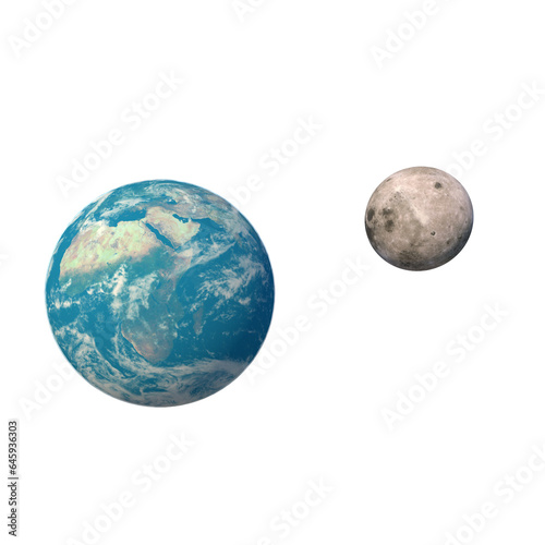 earth and moon