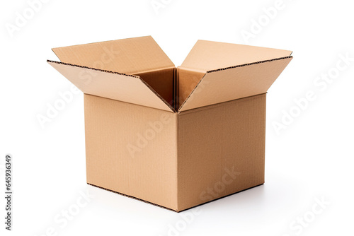 cardboard box isolated on white background 