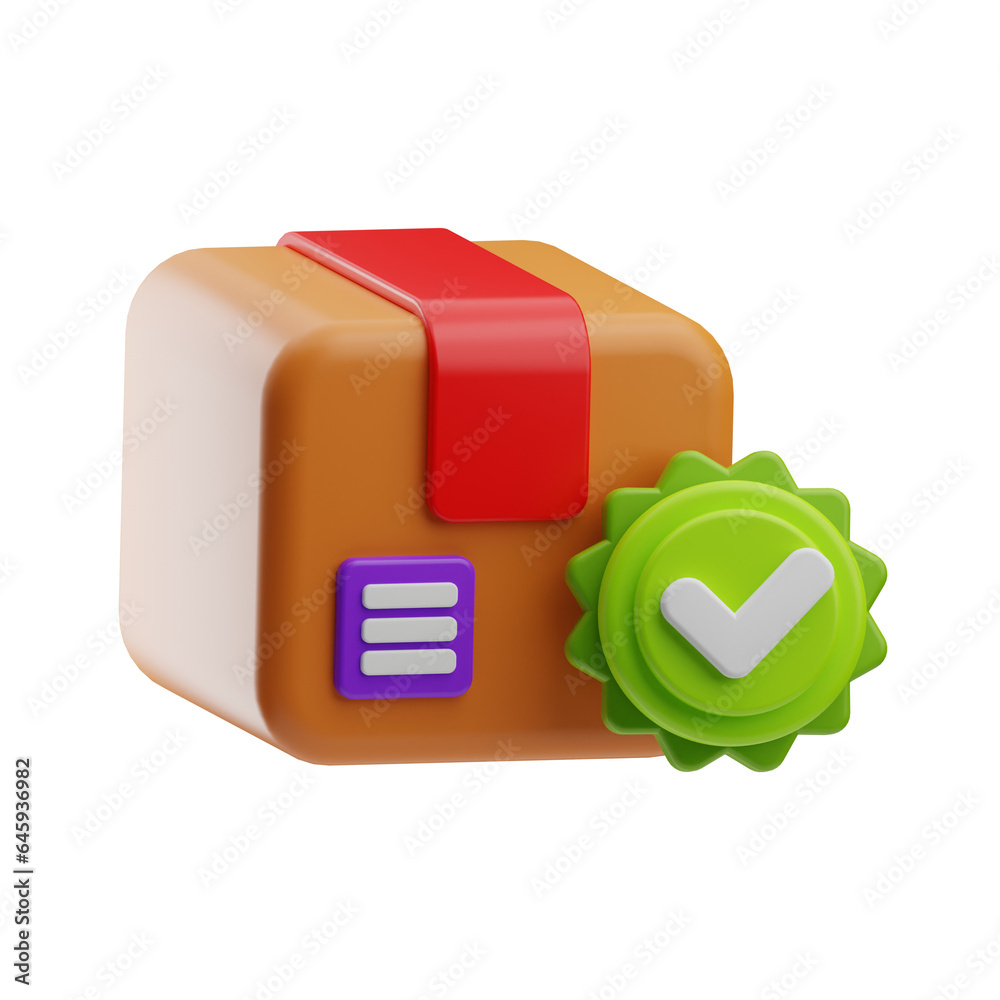 object check mark approved illustration 3d object check mark approved illustration 3d