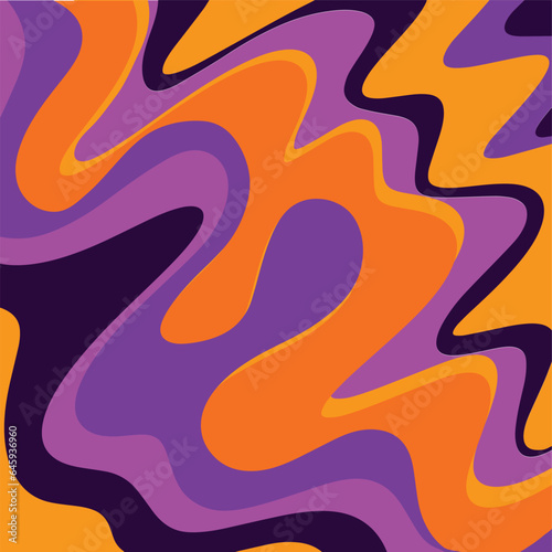 Retro Halloween swirls vector design background