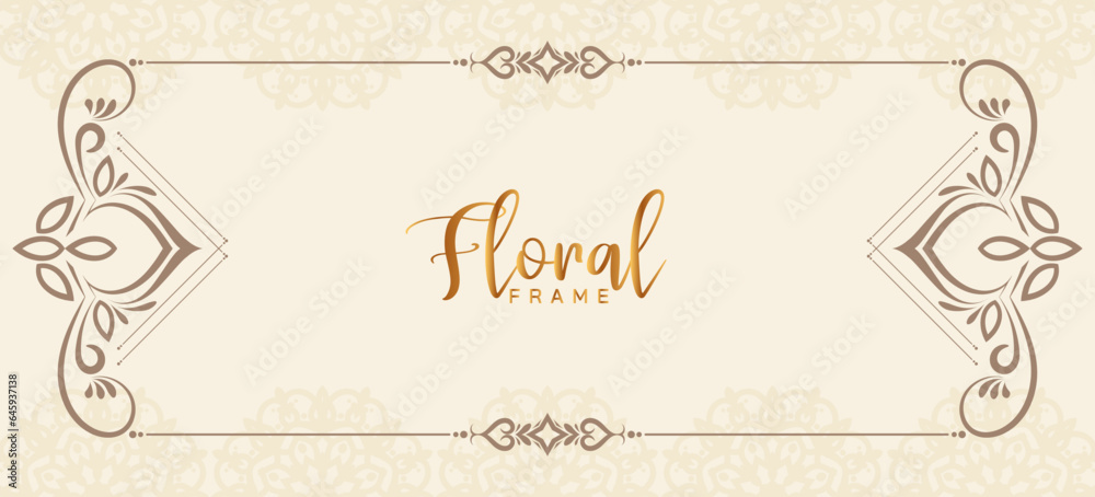 Beautiful decorative floral frame stylish retro banner design Beautiful decorative floral frame stylish retro banner design