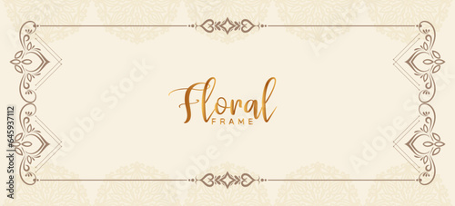 Royal beautiful floral frame stylish banner design