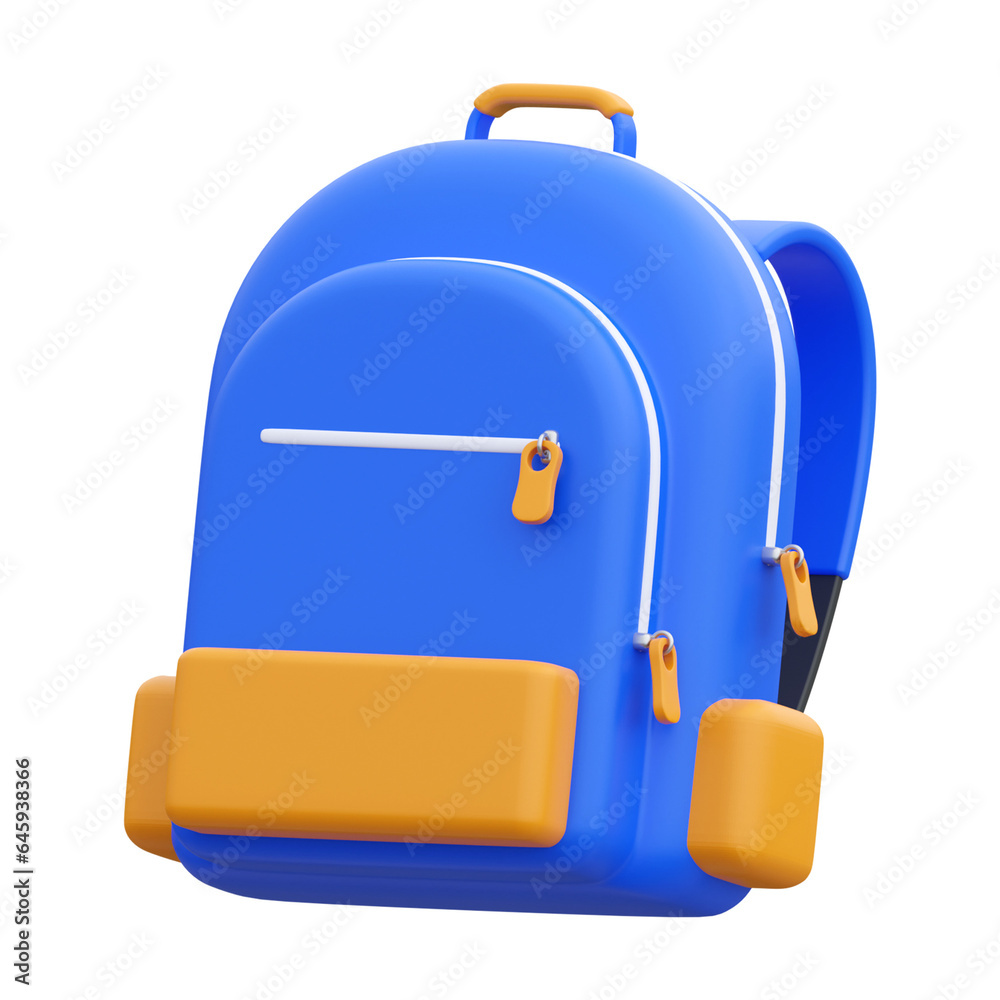 Backpack 3d icon illustration Backpack 3d icon illustration