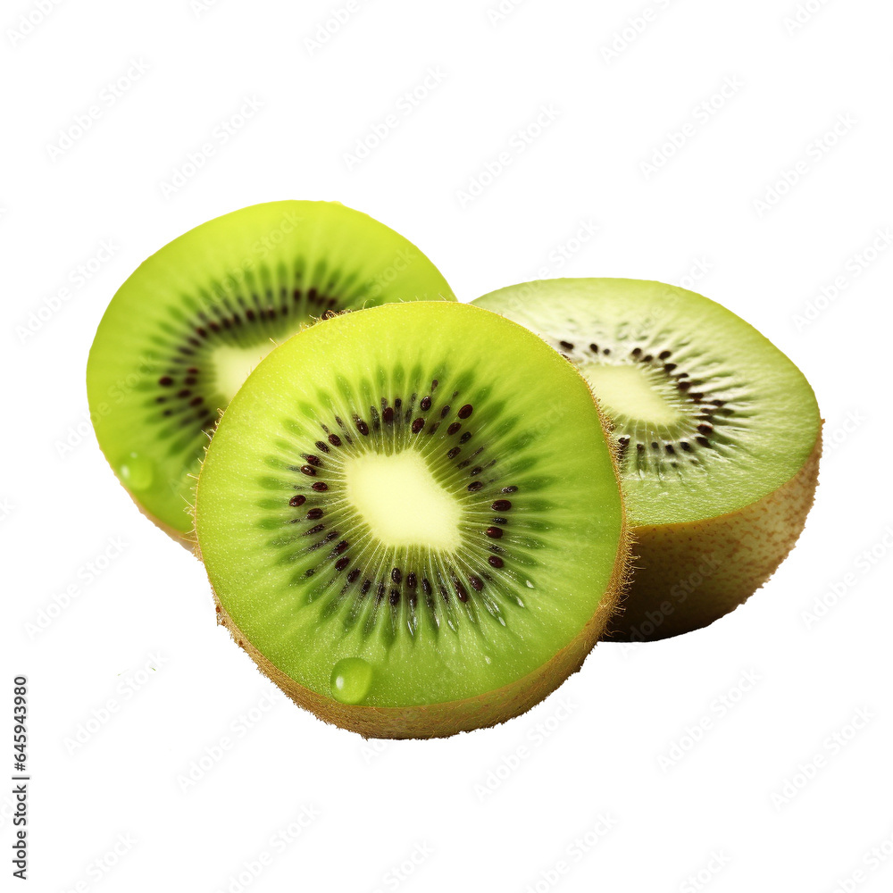 Fototapeta premium Kiwis isolated on a transparent background