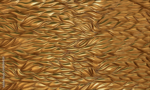 Curly waves tracery, golden...