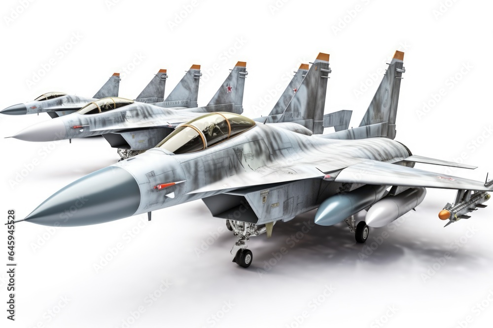Military fighter jets isolated on white background Military fighter jets isolated on white background