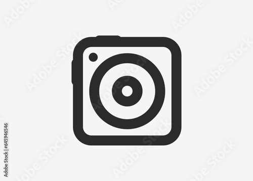 Action camera icon. Black line icon, Vector illustration 2023 - 2024