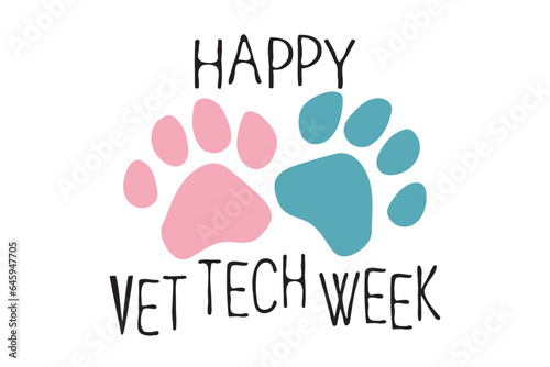 Vet Tech Week medical concept, vector illustration. National Veterinary Technician Week . 