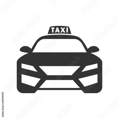 Taxi icon isolated on a white background.