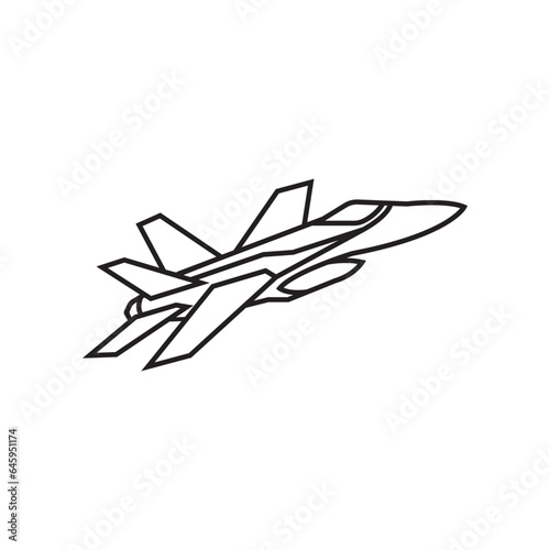 fighter jet icon vector illustration logo design
