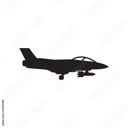fighter jet icon vector illustration logo design