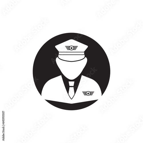 Pilot icon logo vector design template illustration