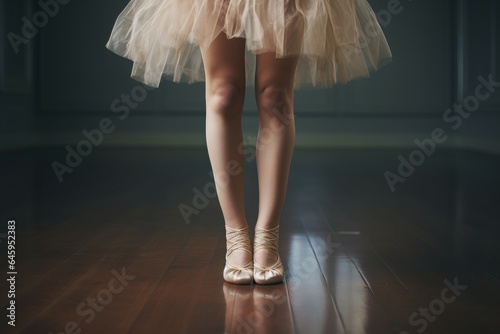 Legs of ballerina shoe art. Generate Ai