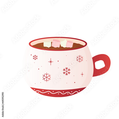 marshmallow cocoa, tea, winter mug warm drink