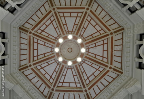 Interior octagonal plan  Flinders Street Railway Station central dome over the main ticket hall. Melbourne-Australia-916