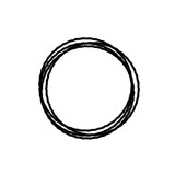 Circle frame vector. Round frame. Geometric line circle design frames. Round shape borders. Hand drawning circle line sketch