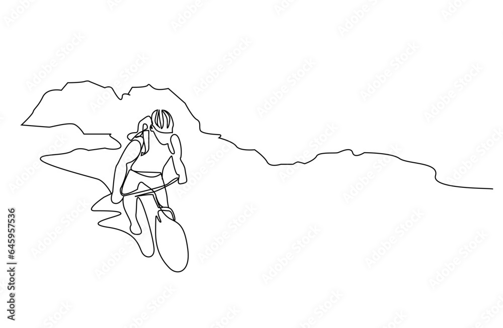 man human nature cycling activity life lifestyle line art design