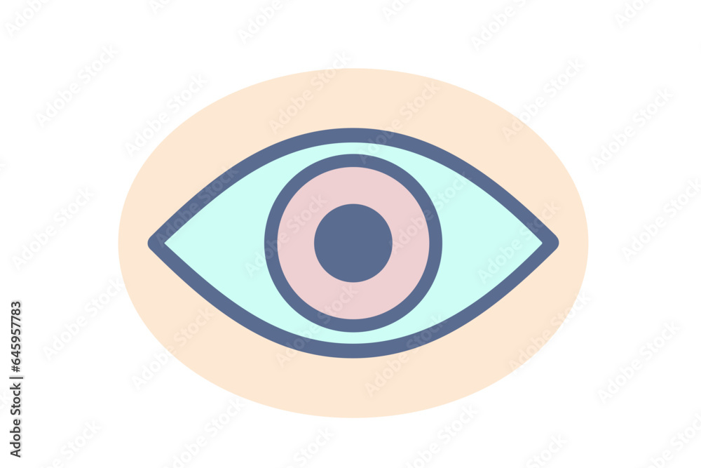 eye icon eye symbol eye logo flat colorful pastel colors vector eye icon eye symbol eye logo flat colorful pastel colors vector