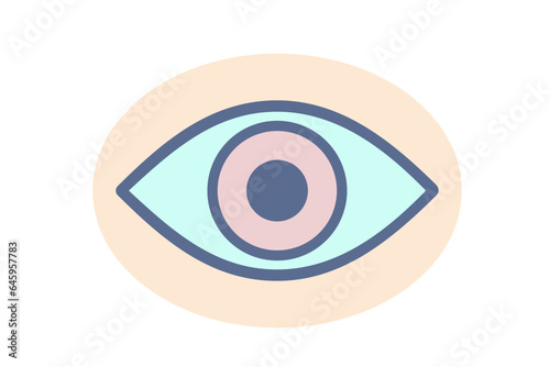 eye icon eye symbol eye logo flat colorful pastel colors vector