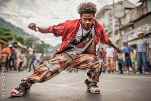 Breakdance artiist breakdancing on the street