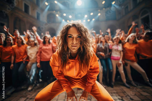  Female breakdancer shines in breakdance competition