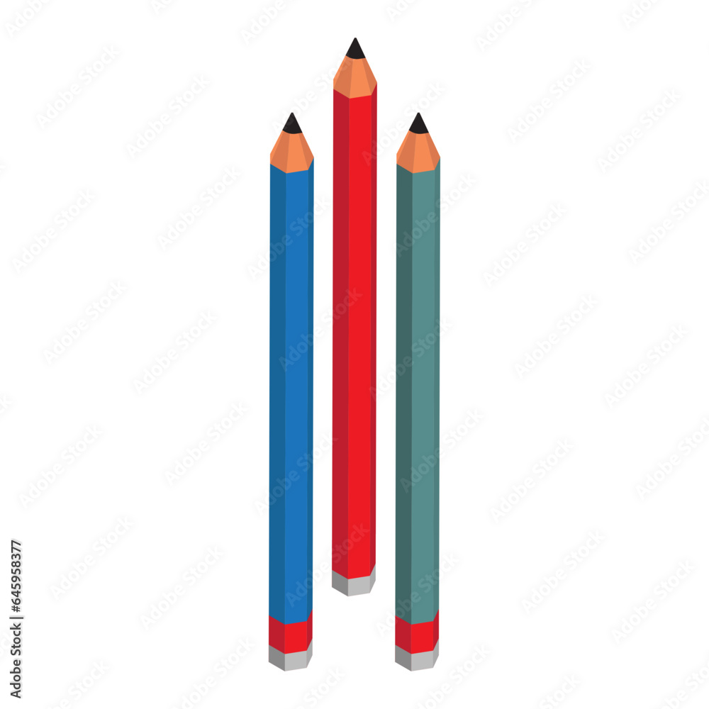 pencils isolated on white background