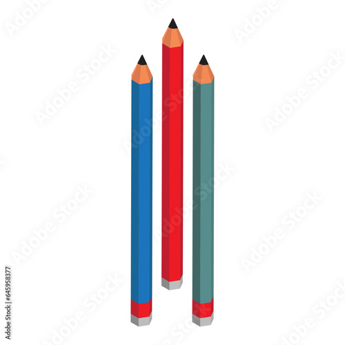 pencils isolated on white background