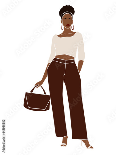 Abstract beautiful boss lady illustration. Vector illustration.