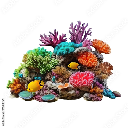 coral reef isolated PNG on transparent background cutout