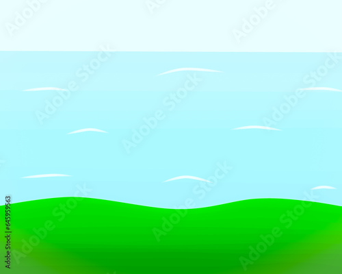 Blue sea and sky with wave and sand for beach wallpaper