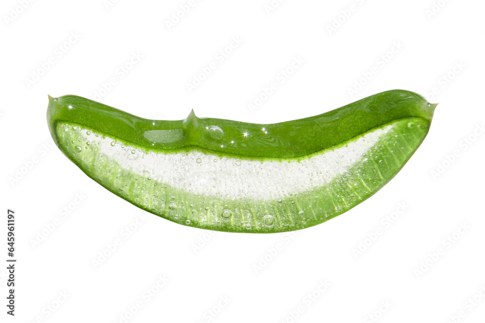 Slice, a piece of green fresh aloe vera. On a blank background. PNG Slice, a piece of green fresh aloe vera. On a blank background. PNG