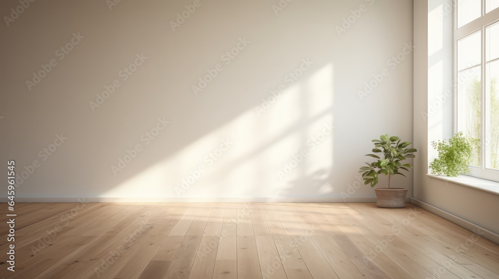 empty room with floor - generative ai empty room with floor - generative ai