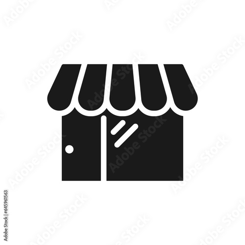 Shop glyph vector icon isolated. Shop stock vector icon for web, mobile app and ui design
