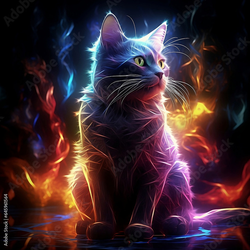 pet, cat, cute, feline, portrait, funny, animal, isolated, mammal, kitten, happy, pets, dog, young, together, purebred, domestic, beautiful, looking, adorable, kitty, friendship, studio, background, l