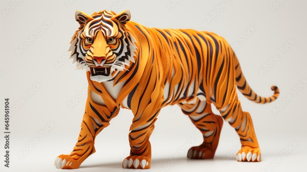Obraz premium tiger on white background