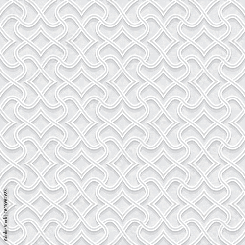 Seamless geometric pattern with light grey background, Vector Illustration