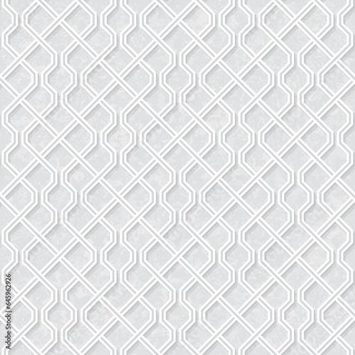 Geometric Pattern with Grunge Light Grey Background  Vector Illustration