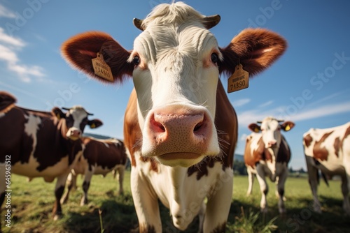 cows in a farm © sirisakboakaew