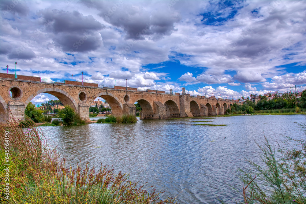 Palmas Bridge in the extremaduran city of Badajoz.