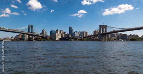 Famous  Two Bridges  View in New York City