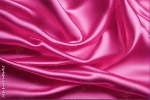 Beautiful pink silk surface smooth in the center and wrinkled in the top upper left and bottom