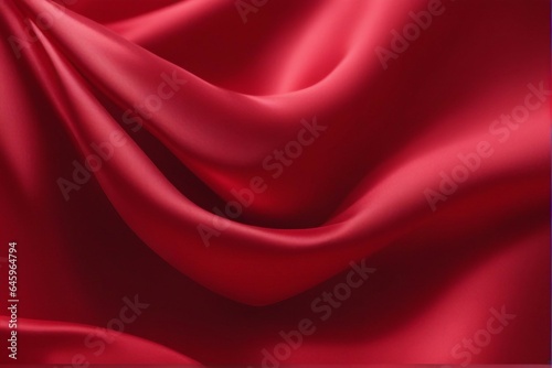 Beautiful flat red silk surface smooth in the center and wrinkled in the top upper left and bottom