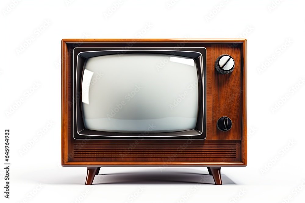 TV with internal and external channels isolated on a white background TV with internal and external channels isolated on a white background