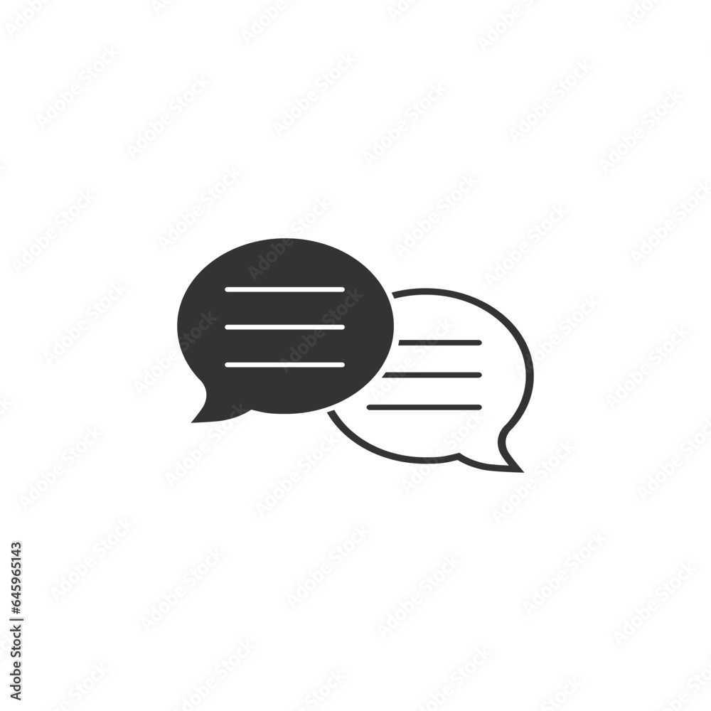 Speech bubble icon. Vector on white Speech bubble icon. Vector on white
