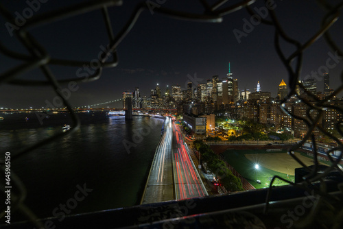 Manhattan Skyline by night photo