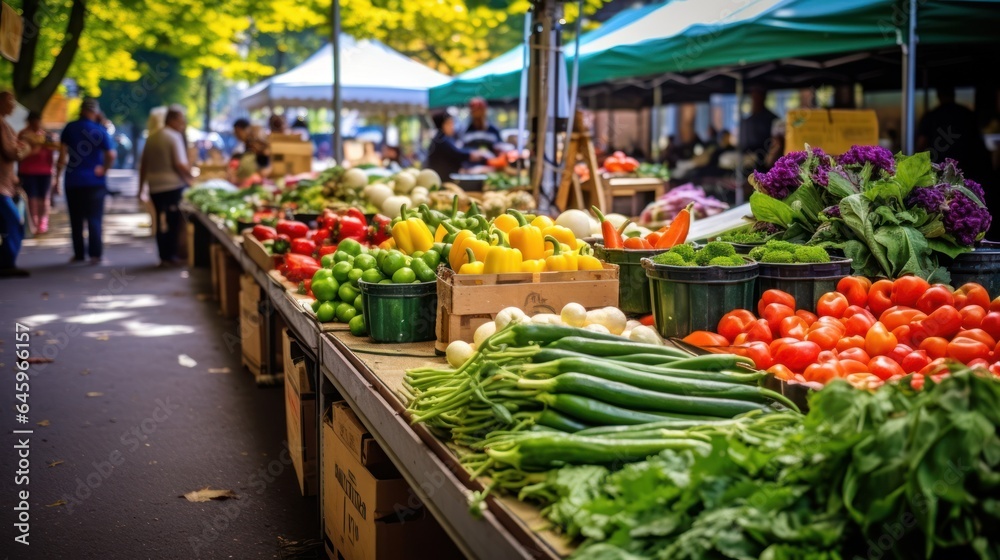 vegetables on market. Generative AI